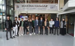 Erasmus Öğrencilerinden Bilim, Mühendislik ve Teknoloji Merkezi Makine Hangar’a Ziyaret